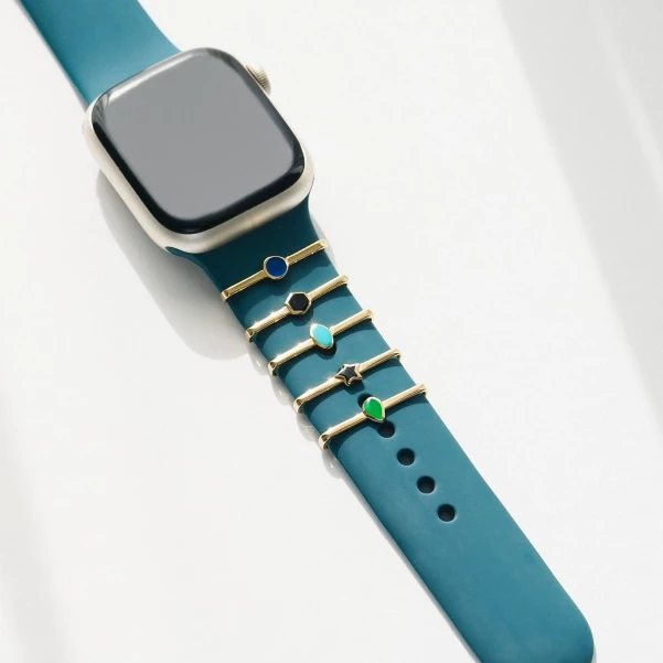 آویز Apple Watch اشکی متصل با میناکاری سبز