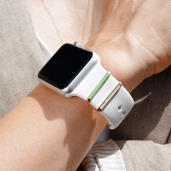 آویز Apple Watch وستا با میناکاری سبز نئونی